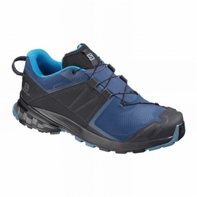 Tenis Para Trail Running Salomon XA WILD GORE-TEX Hombre Azules Negros | MX-874YHOS