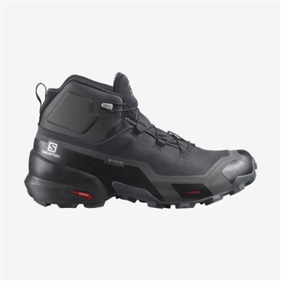 Tenis Senderismo Salomon CROSS HIKE MID GTX Hombre Negros | MX-108MGCK