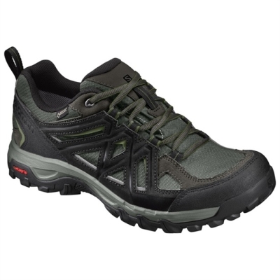 Tenis Senderismo Salomon EVASION 2 GTX Hombre Verde Oliva Negros | MX-901RLQU