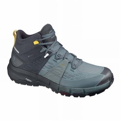 Tenis Senderismo Salomon ODYSSEY MID GTX Hombre Azules Oscuro | MX-671AMEL