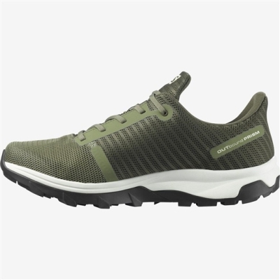 Tenis Senderismo Salomon OUTBOUND PRISM GORE-TEX Hombre Verde Oliva Verdes | MX-120YERC