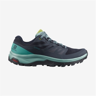 Tenis Senderismo Salomon OUTLINE GORE-TEX Mujer Azules | MX-186NHCE