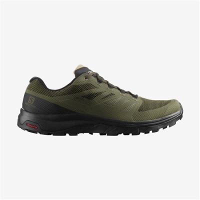 Tenis Senderismo Salomon OUTLINE GORE-TEX Hombre Verde Oliva Verdes | MX-802VNRD