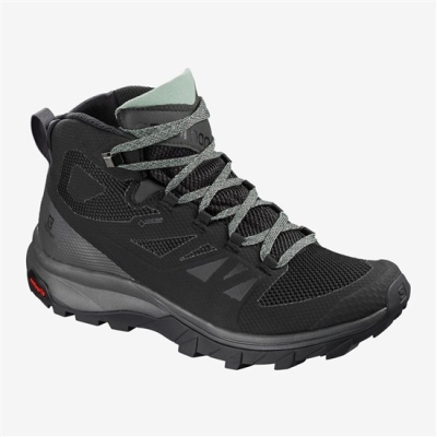 Tenis Senderismo Salomon OUTLINE MID GTX Mujer Negros | MX-310XTYP