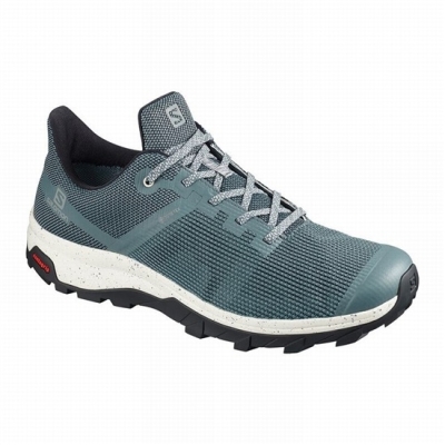 Tenis Senderismo Salomon OUTLINE PRISM GORE-TEX Hombre Azules Oscuro Negros | MX-039AXMZ