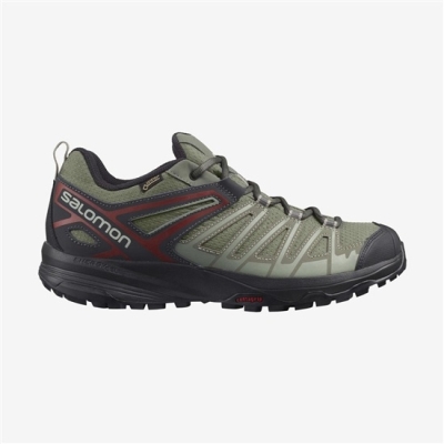 Tenis Senderismo Salomon X CREST GORE-TEX Hombre Verde Oliva Verdes | MX-694RPAH