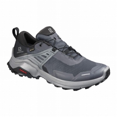 Tenis Senderismo Salomon X RAISE GORE-TEX Mujer Azules Oscuro Negros | MX-127UEJK