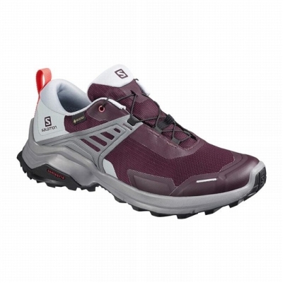 Tenis Senderismo Salomon X RAISE GORE-TEX Mujer Vino | MX-913ANRY