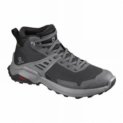 Tenis Senderismo Salomon X RAISE MID GORE-TEX Mujer Azules Oscuro Negros | MX-642ESJX