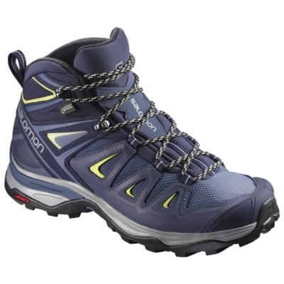 Tenis Senderismo Salomon X ULTRA 3 MID GTX W Mujer Azules Oscuro | MX-213CMVI