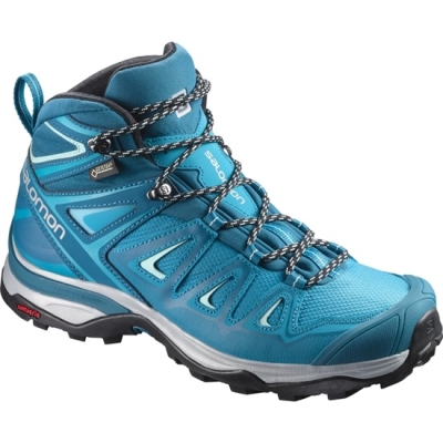 Tenis Senderismo Salomon X ULTRA 3 MID GTX W Mujer Turquesa | MX-702QLOK