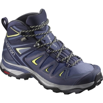 Tenis Senderismo Salomon X ULTRA 3 WIDE MID GTX W Mujer Azules Oscuro | MX-310DECO