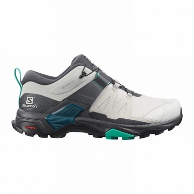 Tenis Senderismo Salomon X ULTRA 4 GORE-TEX Mujer Grises Verde Menta | MX-657QHMG